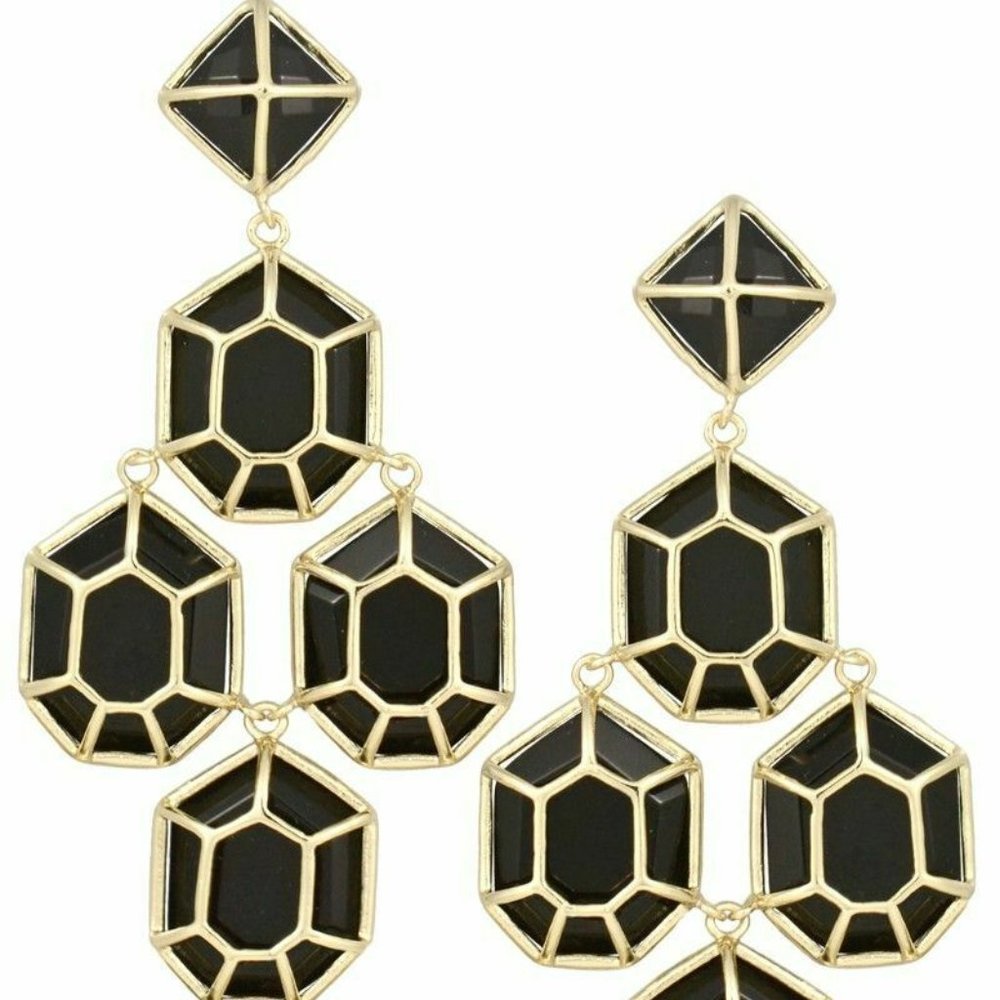 Kendra Scott Lorraine Black Chandelier Earrings